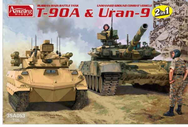 Amusing Hobby 35a053 T 90a And Uran 9 2in1