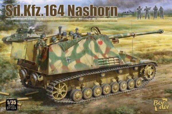 Border Model Bt024 Sd.kfz.164 Nashorn Early/command Version W/4 Figures