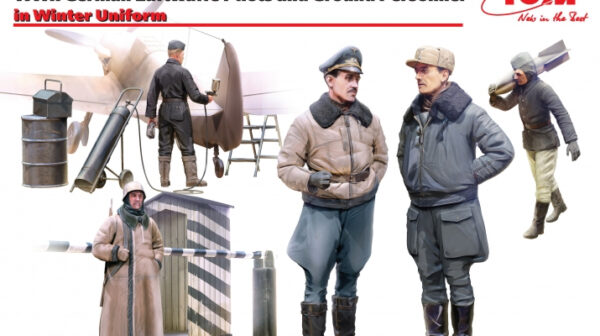 Сборная модель Германские пилоты и наземный персонал Люфтваффе Ii МВ в зимней униформе