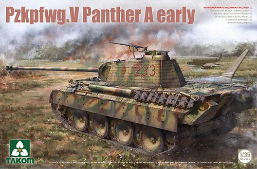 Takom 2174 1/35 Пантера ранняя Pz.kpfw.v Panther Ausf. A Early без циммерита
